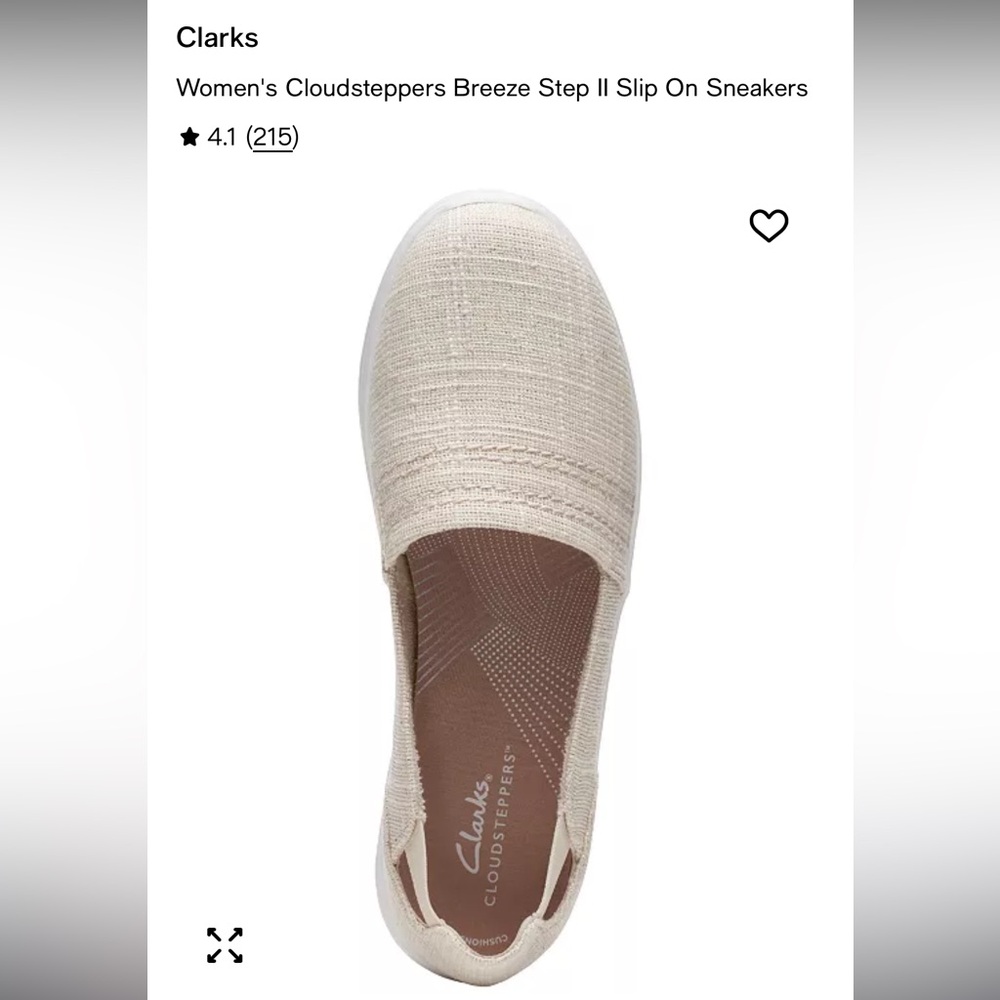 Clarks Women's Slip-On Flats in Light Beige